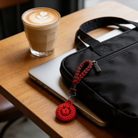 KIVA Pendentif en peluche fait main souriant, porte-clés, décoration de sac, accessoires mignons et colorés à faire soi-même