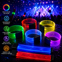 Bracelet LED en PVC personnalisé, bracelet lumineux clignotant pour événement festif