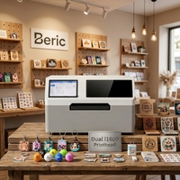 Imprimante jet d'encre UV Beric Smart A3 avec système de positionnement automatique CCD, 2 têtes I1600 pour coques de téléphone et cylindres - 1440x2880 Nouveauté