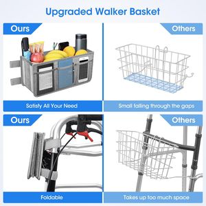 Air Plane ultra Small Lightweight Portable Easy Folding Aluminum Walker <b>Rollator</b> with Seat <b>Rollator</b> Walker with Sideway Bag - Product Image 6