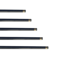 Queue de billard en fibre de carbone personnalisée de haute qualité Tête de 11.5mm à 12.4mm Taille de pointe de 13mm Bâton de billard et de billard avec joint en acier inoxydable