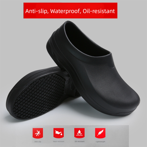 Unisex Slip-On Lightweight Slip Resistant Food Service Oil Resistant <strong>Waterproof</strong> Safety <strong>Work</strong> for Kitchen Chef Restaurant Shoes - Product Image 4