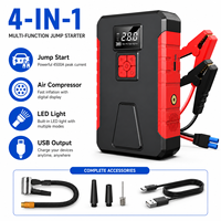 YUXU TM16F Démarreur de Voiture Multifonctionnel 2000A avec Pompe à Air Intégrée, Éclairage d'Urgence et Chargement USB-A