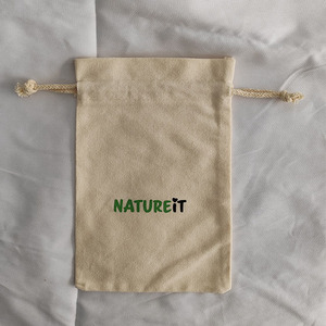 Reusable Drawstring Cotton Bags <b>Packaging</b> Cloth <b>Textile</b> <b>Packaging</b> Linen Pouch With Custom Logo - Product Image 3