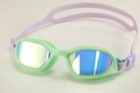 Lunettes de natation professionnelles pour adultes, monobloc, en silicone, avec verres anti-buée, protection UV, électroplaquées