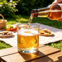 Gobelets à boire en verre de qualité alimentaire de 400 ml, sans BPA, réutilisables, faits à la main, modernes, adaptés au micro-ondes et au lave-vaisselle, avec logo personnalisé