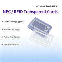 Carte intelligente NFC NTAG213 transparente personnalisée pour carte de visite numérique, contrôle d'accès et applications d'identité sans contact