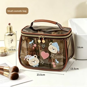 Bolsa <span class=keywords><strong>de</strong></span> cosméticos <span class=keywords><strong>de</strong></span> PVC, portátil, impermeable, transparente, <span class=keywords><strong>de</strong></span> gran capacidad, para viaje, almacenamiento, bolsa <span class=keywords><strong>de</strong></span> maquillaje con cremallera, a la moda - Product Image 3