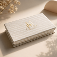 Boîte cadeau en chocolat de luxe avec couvercle et base imprimés sur mesure, insert en papier doré, emballage rigide pour chocolat de qualité supérieure