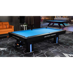 Table de billard professionnelle sur mesure de 9 pieds, style américain, plateau en ardoise, Blue Phantom - Product Image 1