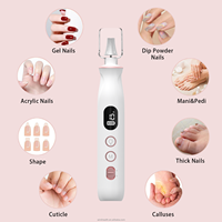 Lime à ongles électrique rechargeable en plastique à faible bruit, 10 modes, 10 embouts, kit de lime à ongles portable pour manucure et pédicure