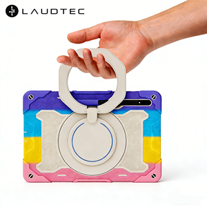 Étui pour tablette pour enfants pour Samsung <span class=keywords><strong>Galaxy</strong></span> Tab <span class=keywords><strong>S8</strong></span> Ultra / OPPO <span class=keywords><strong>Pad</strong></span> avec support rotatif, sangle de poignet, housse OEM/ODM/marque privée - Product Image 2