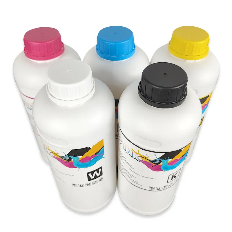 Transfer ink White Textile Printing Pigment Ink Dtg Dtf Ink 500ml Set For Epson xp600 l1800 I3200 4720 Dtf Printer