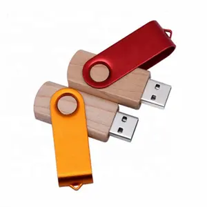 Корпоративные подарки деревянные металлические поворотные USB флэш-накопители 32 ГБ флешки 4 ГБ 8 ГБ 16 ГБ 32 ГБ 64 ГБ флэш-памяти USB Stick 128 ГБ