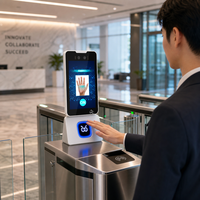 Terminal d'accès par veine palmaire 8 pouces Android 11 RK3568 Quad Core WDR Double caméra Lecteur NFC Contrôle d'accès OEM ODM