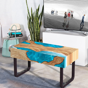 Stampi per Tavoli in Resina Epossidica, Grandi Stampi in Silicone per Tavoli Effetto Fiume con Base in Legno, Bianco, per Tutte le Stagioni, Consegna in 1-5 Giorni - Product Image 5