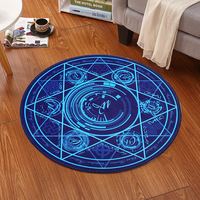 Personnalisé 3D imprimé maison tapis rond antidérapant salon Roon tapis de sol dessin animé mignon tapis Sailomoon tapis