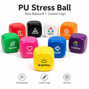 Custom Color Cube Stress Ball Soft PU Foam Square Squeeze <b>Toy</b> for Anxiety Relief Personalized <b>Desk</b> Fidget <b>Toy</b> Bulk Gift - Product Image 1