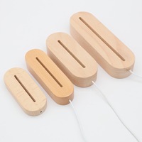 Supports de lampe de table LED en bois, supports de lampe LED conçus pour une utilisation avec prise électrique, lampes de nuit rectangulaires en bois, support LOGO, décoration de chambre à coucher
