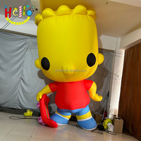 Modèle de dessin animé jaune gonflable en plein air funko pop Simpson