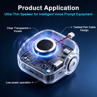 Haut-parleur dynamique micro 15 mm 15x4 mm 8 ohms 1W, amplificateur audio portable, personnalisé en usine avec câble, conforme ROHS et CE