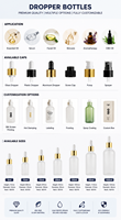 Bouteilles compte-gouttes en verre rose personnalisées avec logo, 5-100 ml, pour huiles essentielles