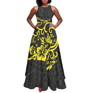 Robe de soirée de forme polynésienne, imprimé Totem, Hibiscus, vêtements pour femmes, mode fabricant chinois, robe de jour de <span class=keywords><strong>naissance</strong></span> - Product Image 2