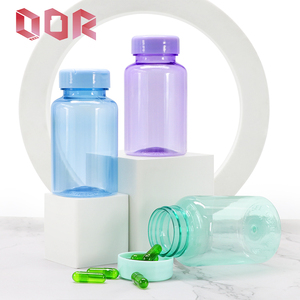 Botellas de Plástico PET Transparentes para Pastillas, con Tapas de Colores, Envases para Vitaminas, Cápsulas y Suplementos, Contenedor de Medicamentos Vacío, Tamaño Personalizado - Product Image 1