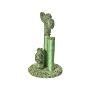 Poste rascador de árbol para gatos, venta al por mayor, suministros para mascotas, poste de árbol de gato de Cactus de sisal Natural 100% con etiquetas privadas personalizadas - Product Image 6