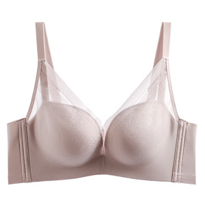 Women Underwire Padded <b>Bra</b> Thin <b>Cup</b> Seamless Breathable Mesh Lace Comfort Summer Everyday Wear - Product Image 1
