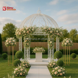 Grande Chuppah in Ferro Battuto <span class=keywords><strong>per</strong></span> Decorazioni Eleganti da <span class=keywords><strong>Giardino</strong></span>, Sfondo Metallico <span class=keywords><strong>per</strong></span> Matrimoni - Product Image 1