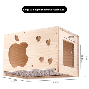 Casa <span class=keywords><strong>para</strong></span> <span class=keywords><strong>Pájaros</strong></span> de Madera Hecha a Mano con Caja de Anidación <span class=keywords><strong>para</strong></span> Loros Pequeños, Uso Interior y Exterior - Product Image 5