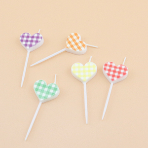 Bougies d'anniversaire en forme <span class=keywords><strong>de</strong></span> cœur pour gâteau, sans fumée, colorées, créatives - Product Image 4