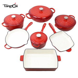 Juegos de utensilios de cocina de hierro fundido de gran tamaño con bajo MOQ, ollas holandesas y <span class=keywords><strong>sartenes</strong></span> populares <span class=keywords><strong>entre</strong></span> mayoristas mundiales - Product Image 4