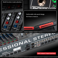 Console de mixage DJ professionnelle pour scène, 24 effets DSP, réverbération, moniteur, carte son, mixeur audio USB 24 canaux