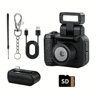 Mini caméra compacte HD 1080P Y4000 avec station d'accueil, lampe flash, enregistreur vidéo portable sans fil, caméra numérique, MicroSD, CMOS, bouton
