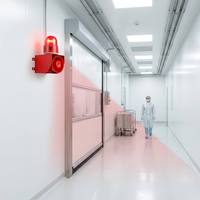 Alarma de Seguridad por Inducción de Microondas de Alta Resistencia, Sirena de 120dB, Luz Estroboscópica, Dispositivo de Advertencia para Entrada de Obras de Construcción