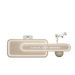 आधुनिक कार्यालय फर्नीचर फ्रंट डेस्क अनुकूलन योग्य रंग स्पा बार्बर सौंदर्य सैलून उपयुक्त रिसेप्शन डेस्क - Product Image 5