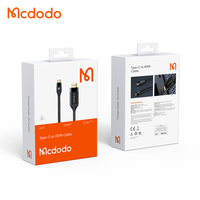 Mcdodo 588/640 6FT écran miroir vidéo Audio USB3.1 Typc c vers câble HDMI 4K 2M USB Type-c adaptateur vers câble HDMI pour iphone