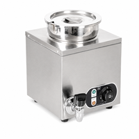 Chauffe-plat thermostatique carré de 7 L en acier inoxydable pour comptoir, idéal pour les traiteurs et les cafétérias (vente en gros)