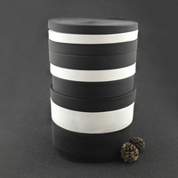 Bande élastique tricotée en gros d'usine, noir et blanc, 20 mm, 25 mm, 30 mm, 50 mm, 70 mm