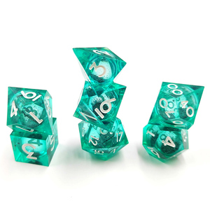 手作りカスタムD6 RPG DnDアクリル卓上ゲーム高品質多面体正方形液体プラスチックサイコロ新しいタイプ特別カスタム - Product Image 1