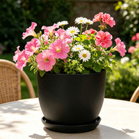 Ensemble de mini-pots de fleurs en plastique PP mignons et durables, trou de drainage, capacité de 3,17 L, style minimaliste pour une utilisation en intérieur/extérieur, décoration pour la maison et l'hôtel