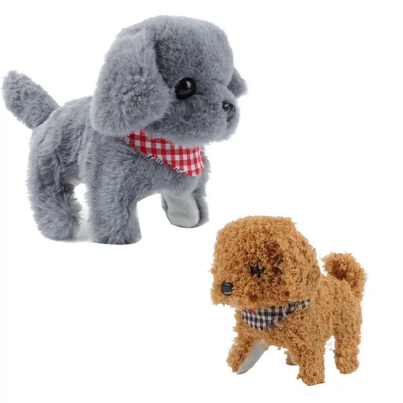 Cute Cartoon Andando Barking Dog Brinquedos De Pelúcia Elétrica E Recheado Eletrônico Puppy Dog Toy Pet Para Meninos Meninas