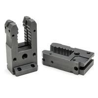 Doigt de préhenseur robotique de forme spéciale, usiné CNC en aluminium, à mâchoire pneumatique, composant d'effet final de serrage de précision
