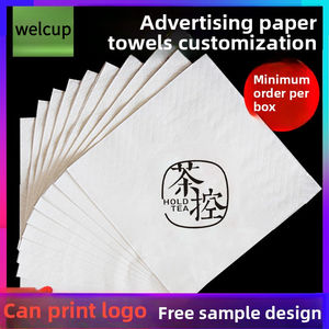 Servilletas de mesa de restaurante de Oro Negro desechables de 2 capas impresas personalizadas, pañuelo de cena de cóctel de boda con logotipo en estilo de bolsa - Product Image 2