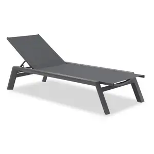 Tuinmeubilair Terras Ligstoelen Chaise Lounge Set Aluminium Stof Zwembad Zonnebank