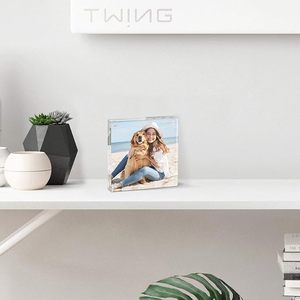 Cadre <span class=keywords><strong>photo</strong></span> magnétique horizontal double face 4x6, cadre transparent sans bordure, présentoir de bureau autoportant, cadre <span class=keywords><strong>photo</strong></span> magnétique en acrylique - Product Image 6