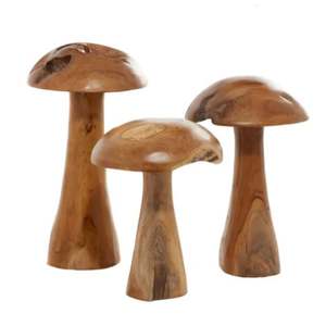 En gros Naturel En Bois Classique Champignon Modèle Bois Artisanat Décoration De Jardin DIY Peinture Jouet - Product Image 1