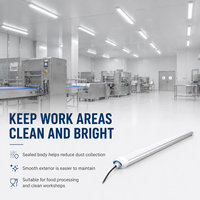 Lumière LED Tri-Proof pour Usine Alimentaire, IP65, Anti-UV, Diffuseur PC, Lumière Linéaire pour Atelier Propre